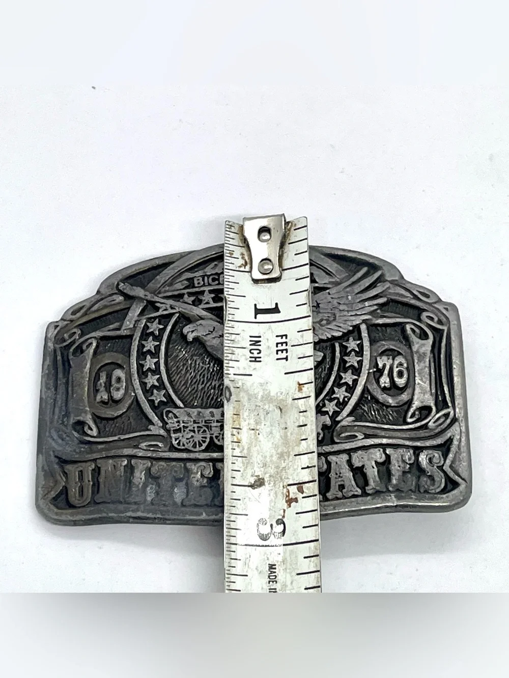 US Bicentennial 1776-1976 Eagle BELT BUCKLE by CDC Metalworks Colorado 1975
